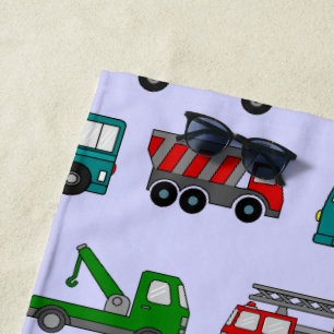 Auto's, vrachtwagens, bussen strandlaken