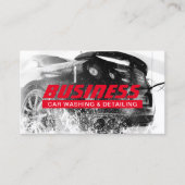 Auto's wassen en automatisch details geven Modern Visitekaartje (Voorkant)