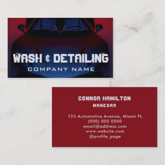 Auto's wassen en automatisch details geven Modern Visitekaartje