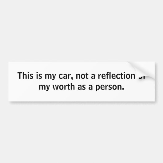 Auto's zijn niet alles. bumpersticker (Voorkant)