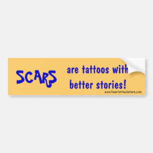 Auto's zijn tattoos met betere verhalen bumpersticker