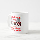Auto's zijn Tattoos met betere verhalen Koffiemok (Voorkant links)