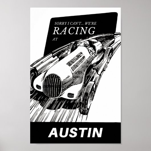 Autosport in Austin, Texas -  Motorsport Poster (Voorkant)