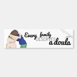 Autosticker - elke familie verdient een doula bumpersticker