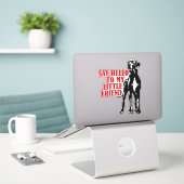 Autosticker Funny Great Dane Collectie Sticker (Laptop op bureau)