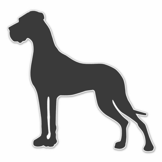 Autosticker Silhouette Great Dane Sticker (Devant)