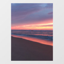 Autosticker voor het venster Roze en blauwe zon