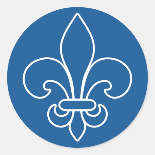 AutostickerX20 Moderne Franse lysbloem Ronde Sticker (Voorkant)