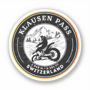 Autotournee Klausen Pass Swiss-alps Sticker