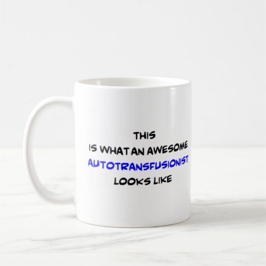 autotransfusionist, geweldige koffiemok (Links)