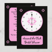 Autour de l'horloge Invitation de la douche nuptia (Devant / Derrière)