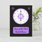 Autour de l'horloge Invitation de la douche nuptia (Debout devant)