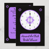 Autour de l'horloge Invitation de la douche nuptia (Devant / Derrière)