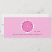 Autour de l'horloge nuptiale de douche Invitation (Dos)