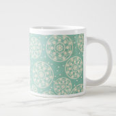 Autour du flocon de neige Aqua Blue Specialty Mug (Droite)