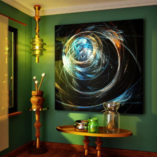 Autour du monde Abstrait Art enveloppé toile Impre