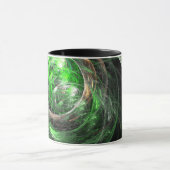 Autour du monde Green Abstrait Coffee Mug (Centre)