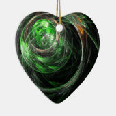 Autour du monde vert Abstrait Art coeur ornement (Droite)