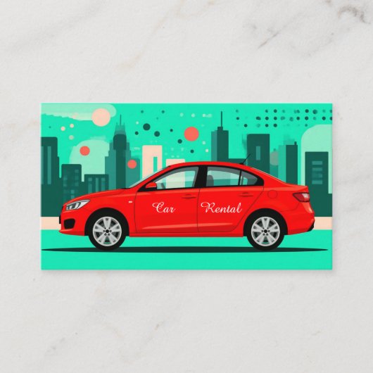 Autoverhuur Aangepaste QR code professioneel Visitekaartje (Voorkant)