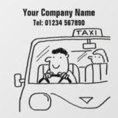 Autoverhuur of taxibedrijf raamsticker (Vel)