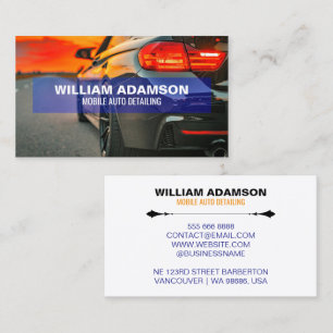 Autoverkoop, Autoreparatie, Mobiele Autodetailing Visitekaartje