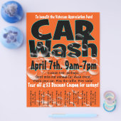 Autowas. Carwash. promotievlieger Flyer (Enkel)