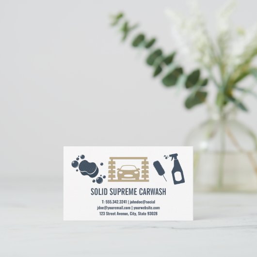 Autowas en details | autoreiniger visitekaartje (Staand voorkant)