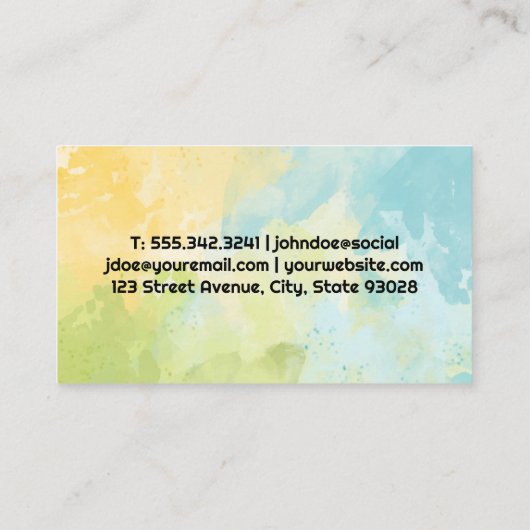 Autowas Logo | Sproeiflacon | Auto Visitekaartje (Achterkant)