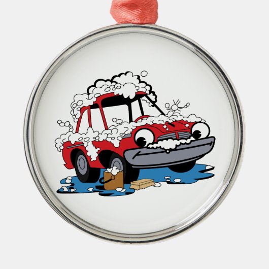 Autowas Metalen Ornament (Voorkant)