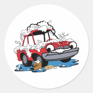 Autowas Ronde Sticker