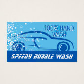 Autowas | Zeepbellen | Automobiel grafisch Visitekaartje (Voorkant)