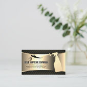 Autowash Service Gold Metallic Visitekaartje (Staand voorkant)