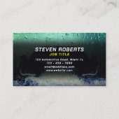 Autowashoes met autowaterschuim en druppels visitekaartje (Achterkant)