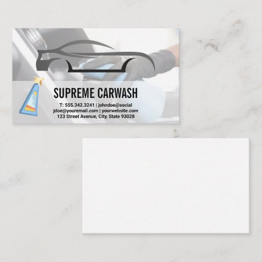 autowasplaats | Automatische reiniging Visitekaartje (Voorkant / Achterkant)