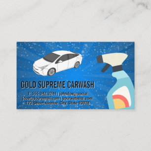 Autowassen   Spray Handwas Visitekaartje
