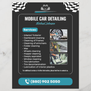 Autowasserij Auto Detailing Flyer