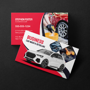 Autowasserij Auto Detailing Reiniging Automotive R Visitekaartje