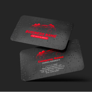 Autowasserij & service Auto Detailing Waterdruppel Visitekaartje
