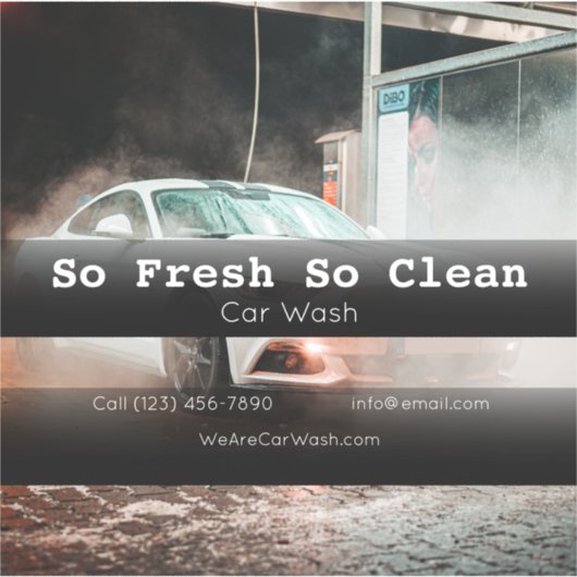 Autowassers Sticker (Voorkant)