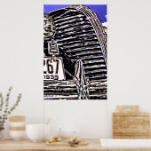 Autowrakken en koplichten poster (Keuken)