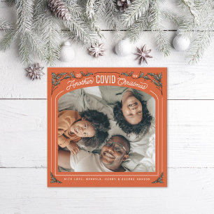Autre carte COVID Christmas Holly Photo Holiday