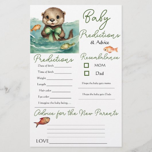 Autre Carte de conseil sur les prédictions des béb (Devant)