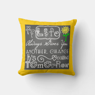 Autre Chance Chance Chalkboard Look Coussin
