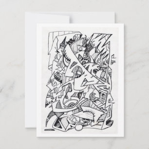 Autres plans de ici, carte de dessin d'encre