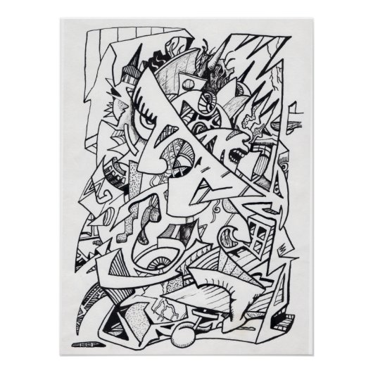 Autres plans d'ici, encre tirant Glossy Poster (Devant)