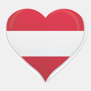 Autriche amour drapeau orgueil autocollant coeur