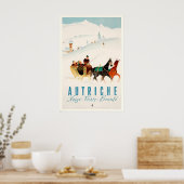Autriche Autriche Affiche Vintage Ski - Impression (Cuisine)