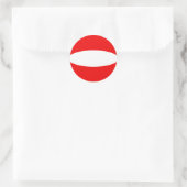Autriche Fisheye Drapeau Autocollant (Sac)