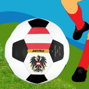 Autriche Personnalisée, Drapeau, Photo Soccer Ball