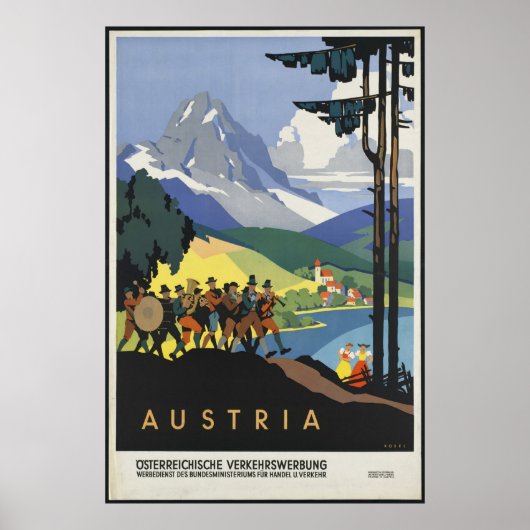Autriche Poster Vintage voyage et Imprimés rétros (Devant)